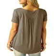 thumbnail image 5 of POINTERTECK Blouse Décontractée à Manches Courtes et Col en V pour Femmes, Blanc XXXXXL, 5 of 5
