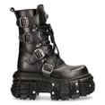 thumbnail image 3 of NEW ROCK BOOTS TANK373-S1 Black Leather Unisex Combat Platform Biker Goth Shoes 37, 3 of 6