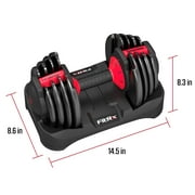 FitRx SmartBell, 9 in 1 Adjustable Dumbbell, 25 lb