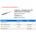 thumbnail image 2 of Trunk Strut - Compatible with 1995 - 1998 Porsche 911 Convertible 1996 1997, 2 of 2