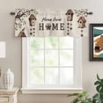 thumbnail image 2 of Sweet Home Rod Pocket Curtain Valance, Western Stars Bird Houses Farmhouse Retro Farmhouse Window Valance for Living Room, Bedroom, Kitchen 42"W x 12"L, 2 of 9