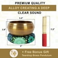 thumbnail image 3 of IBA Indianbeautifulart Tibetan Singing Bowl Musical Instrument For Meditation W/ Stick & Cushion Handcrafted In Nepal Bowl For Relaxation, Yoga & Spiritual Healing, 3 of 7