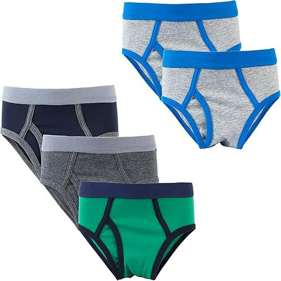 Bellafa Boys' and Toddler Underwear Comfort Flex and Comfort Soft Solid Briefs 5 Packs Boy Kids Under Panties 2-12T