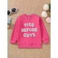 thumbnail image 2 of Cenuakty Girl Loose Shirt, Long Sleeve Round Neck Letters Print Casual Party Street Spring Tops, 2 of 6