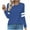 01 Blue, variant on YueHuiYing Long Sleeve Shirts for Women Fall Winter Clothes Crew Neck Casual Tops Loose Fit Tees Fashion Outfits