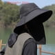 thumbnail image 5 of Sombreros de sol con protección UV para hombre y mujer, gorra de pescador con solapa para el cuello, ideal para caza al aire libre, senderismo, Camping, visera de verano, 5 of 5