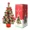 Red, variant on 18" Mini Christmas Tree Ornaments Tabletop Artificial Xmas Tree with LED String Light,Silver