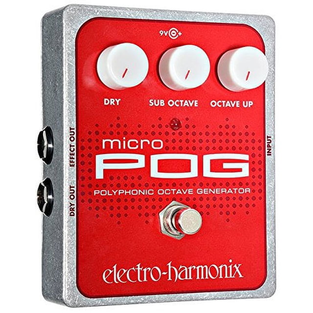 Electro Harmonix Micro POG Polyphonic Octave Generator Pedal with Power Supply Part Number: MICRO POG