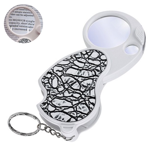 1 lupa con luz, lupa iluminada, lupa de bolsillo de mano 8X 20X lupa pequeña iluminada plegable de mano para leer monedas Hobby Travel Zhivalor 222145-2