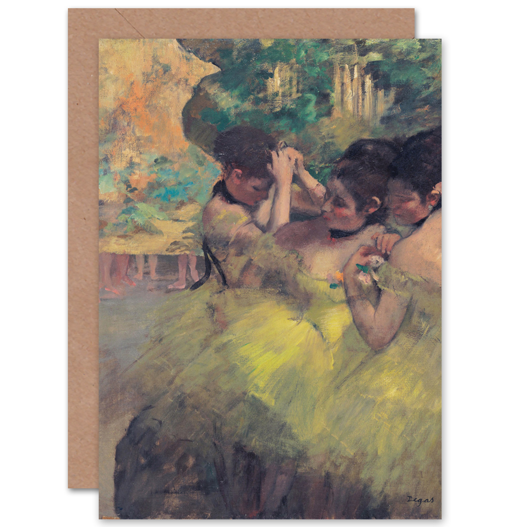 Fine Art Prints Grußkarte – Piano Girl Musik Motiv Mit Umschlag