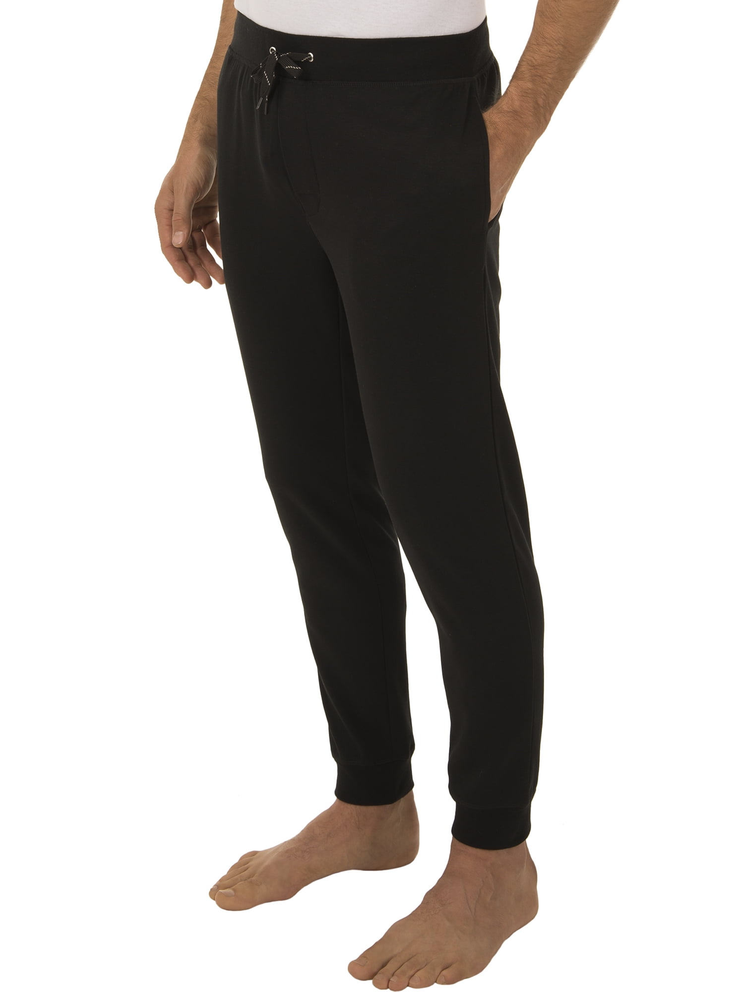 fruit of the loom men's knit poly rayon jogger lounge pant