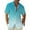 Cyan, variant on Yiaimeir Men's Vintage Button Down Bowling Shirts Short Sleeve Summer Beach Shirt，Size M-3XL