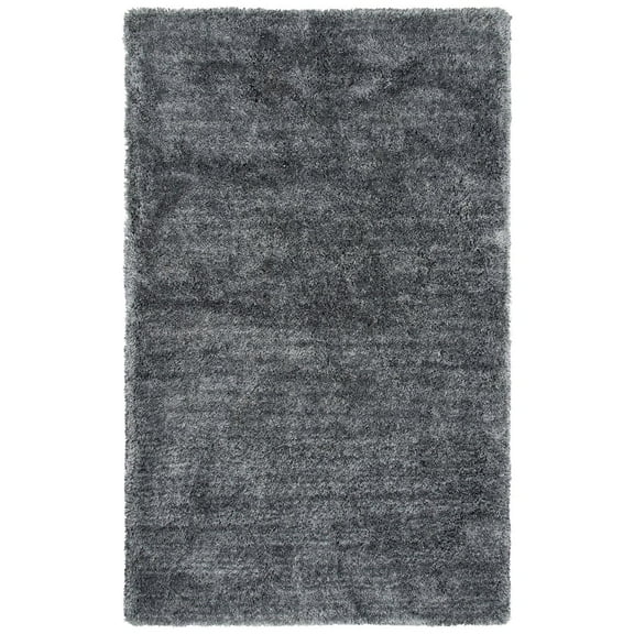 Alora Decor Oregon 5'x7'6" Solid Shag Gray/Tone on Tone Tufted Area Rug