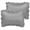 Grey, variant on PiccoCasa 2Pcs Satin Pillowcases Ruffled Pillow Shams, King Black
