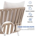 thumbnail image 5 of JOIVI Outdoor 5 Piece Patio Dining Set, Round Dining Table Set with Acacia Wood Top and 4 Woven Rope Chairs, Outdoor Dining Set for Garden, Backyard, Porch, 5 of 7