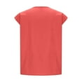 thumbnail image 5 of Bovemsi Tank Tops for Women 2025 Summer Cotton Linen Shirts Solid Color Casual Loose Sleeveless Vest Tunic Tops, Red Women's Summer Tank Tops, L, 5 of 7