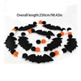 thumbnail image 3 of Yangka Halloween Garland Bat Wooden Beads Felt Ball Banner, Black Orange White Hanging Decor For Fireplace Mantel Door Window Party Decoration, 3 of 7