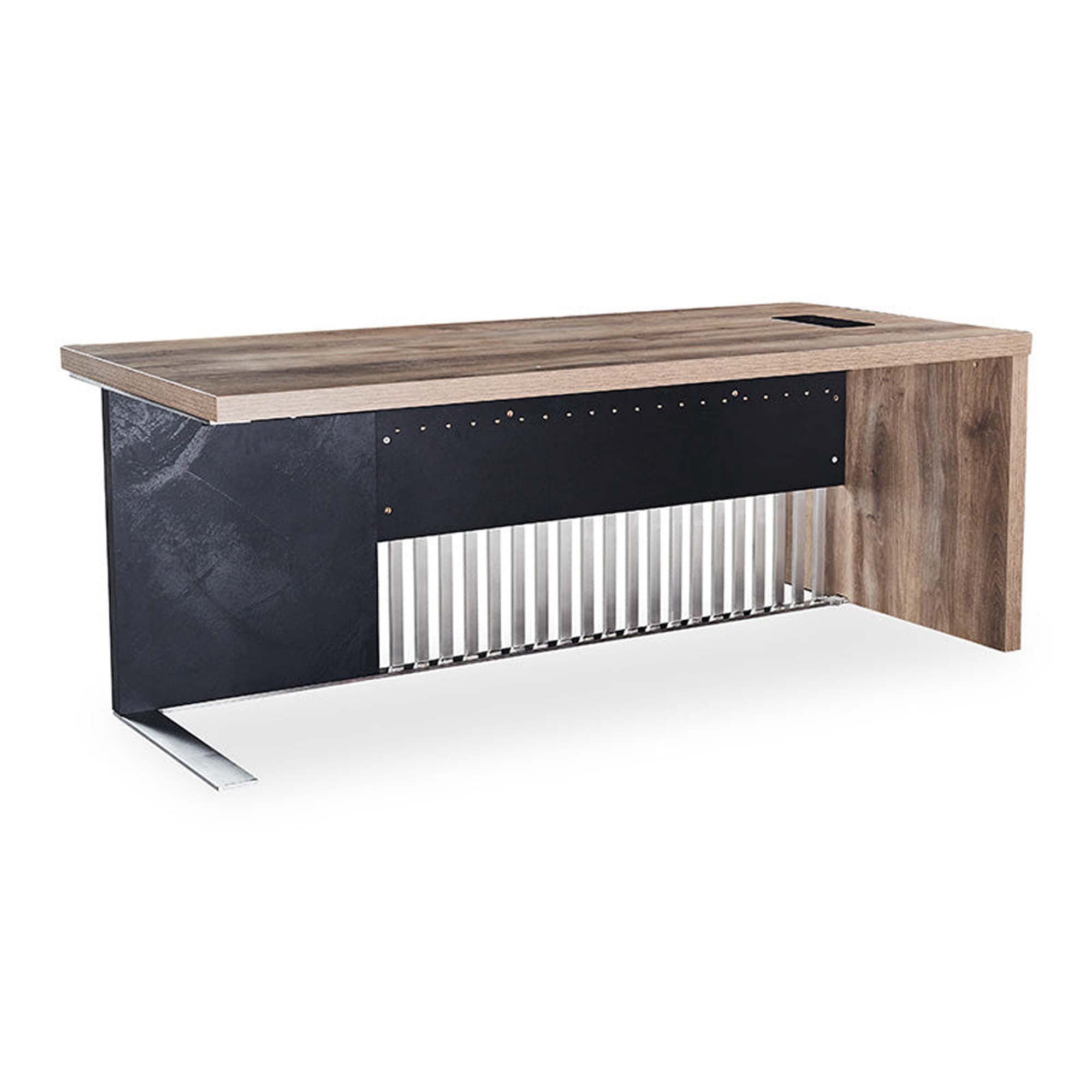 70.87" Executive Office Desk with 1.97IN Thick Desktop Stainless Steels Sturdy Frame