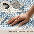 thumbnail image 6 of ODIKA 2'x3' Washable Doormat Striped Structured Grid Arrangement Interlocking Colorblock Decorative for Entryway, Kitchen, Laundry Room, Non-Slip, Low Pile, 6 of 7