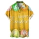 thumbnail image 2 of Camisas hawaianas con estampado 3D de conejos y huevos de Pascua para hombre, ropa de playa para mujer, camisetas kawaii para niños, blusas con botones, 2 of 5