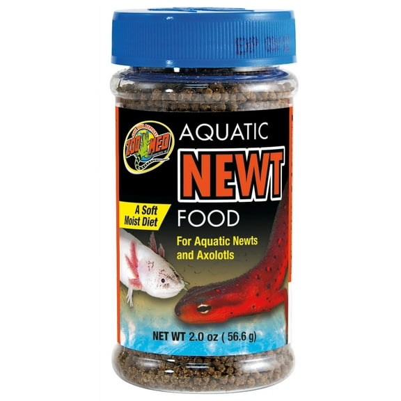 Zoo Med Aquatic Newt Food a Soft Moist Diet for Aquatic Newts and Axolotls [Reptile Frog and Newt Food, Reptile Supplies] 12 oz (6 x 2 oz)