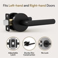 thumbnail image 3 of Mega Handles | Ronn Passage Door Lever | Matte Black, 3 of 4