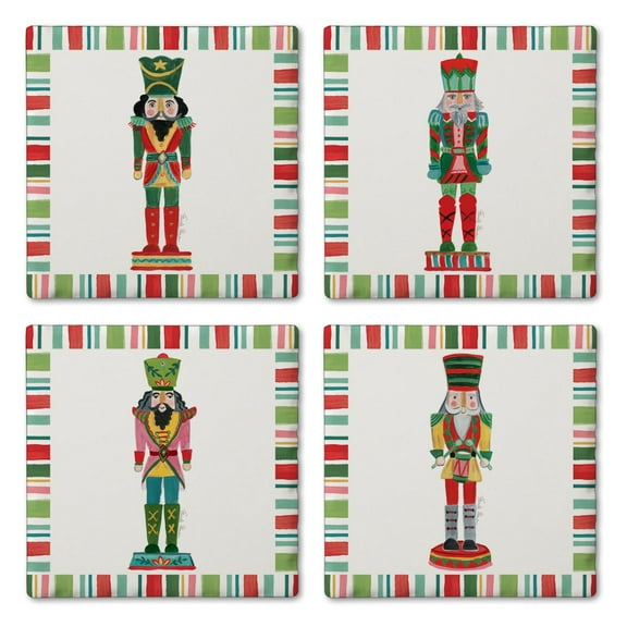 Thirstystone "Holiday Nutcracker" 4-Pack Assorted Tumbled Tile Coasters