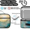 thumbnail image 4 of Blue and Gold Marble Pattern Insulated Lunch Bag Teens,Bento School Lunch Bag for Teens for Work,Picnic or Travel 10.6x7.7x4.3 Inches,12 Can Capacity, 4 of 6