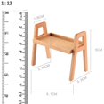 thumbnail image 3 of Esquirla Wood 1:12 Dollhouse Furniture Mini Rack Model Dining Room Decoration Life Scene Beech, 3 of 8