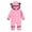 Z02_Pink, variant on HNMKIU Romper Boys Baby Zip Jumpsuit Hoodie with Ears Cartoon Baby Boy Outfits for and Toddler Red,0-3 Months