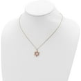 thumbnail image 4 of Sterling Silver Rose-Tone Star Of David With 1In Ext. Necklace Made In China qg5203-16.5, 4 of 5