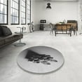 thumbnail image 4 of Ahgly Company Machine Washable Indoor Round Transitional Gray Cloud Gray Area Rugs, 8' Round, 4 of 7