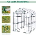 thumbnail image 5 of Heavy Duty Walk-In Greenhouse Kit for Backyard & Indoor Use – PE Cover – 8 Shelves – Mesh Side Windows – Portable & Weatherproof – Transparent Color, 5 of 7