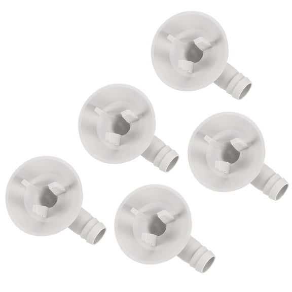 5Pcs Air Conditioner Drain Hose Connectors Elbow Fitting with Rubber Rings for Mini-Split Units and Window AC Unit 25mm, White
