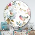 thumbnail image 3 of Designart 'Beautiful Bird Romance I' Farmhouse Metal Circle Wall Art, 3 of 3