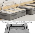 thumbnail image 4 of Contenedor De Almacenamiento Debajo De La Cama, Plegable, 45 L, Gran Capacidad, Gris, Almacenamiento Debajo De La Cama Con Tapa Transparente De PVC Para Ropa, 4 of 7
