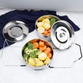 thumbnail image 3 of bedienty 2 Tier Stackable Steamer Insert Pots Stainless Electric, 3 of 6