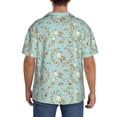 thumbnail image 6 of Picia Cute Honeybees Men's Linen Shirts Short Sleeve Cuban Beach Shirts Casual Shirts Button Down Shirt for Men Beach Summer Wedding Shirt-Medium, 6 of 7