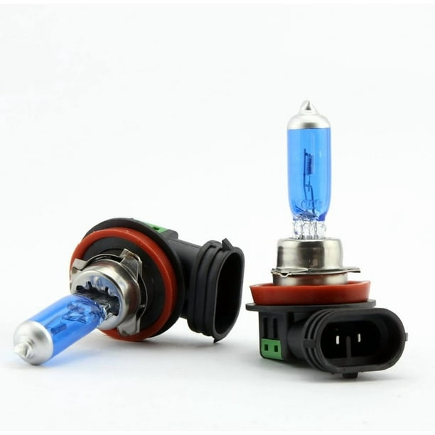 2x H11 100W Lámpara de faro de coche Luz halógena de gas xenón 12V Bombilla antiniebla Xenón HID Blanca