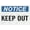 Warning Sign 3, variant on Metal Hanging Plate Horizontal NOTICE KEEP OUT, Waterproof, Fade and Scratch Resistant, safety signs, equipment Warning signs, etc - NOTICE SIGN Style 20x30cm