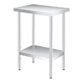 thumbnail image 1 of Bingirl Table de Préparation en Acier Inoxydable 12 x 24 Pouces avec Tablette Inférieure Réglable Table Commerciale Robuste avec Tablette Inférieure Réglable pour Usage Extérieur Restaurants Hôtels Fonctionne, 1 of 7