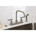thumbnail image 2 of Kingston Brass FB2148CML Manhattan Two-Handle 2-Hole 8" Centerset Kitchen Faucet in Brushed Nickel, 2 of 7