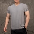 thumbnail image 2 of Cmfcve Cotton Linen T-Shirt for Men Henley Casual Short Sleeve Shirt 2026 Summer Textured Knit Beach Vacation Top, 2 of 9