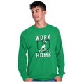 thumbnail image 4 of Baseball Athlete Work From Homebase Men's Long Sleeve Tee T Shirt Brisco Brands X, 4 of 6