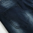 thumbnail image 6 of Quealent Men's Skinny Slim Fit Ripped Distressed Stretch Jeans Pants Slim Fit Jeans For Men (Dark Blue,36), 6 of 6