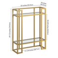 thumbnail image 3 of Henn&Hart 22"W Metal/Glass Console Table in Brass Finish, 3 of 8