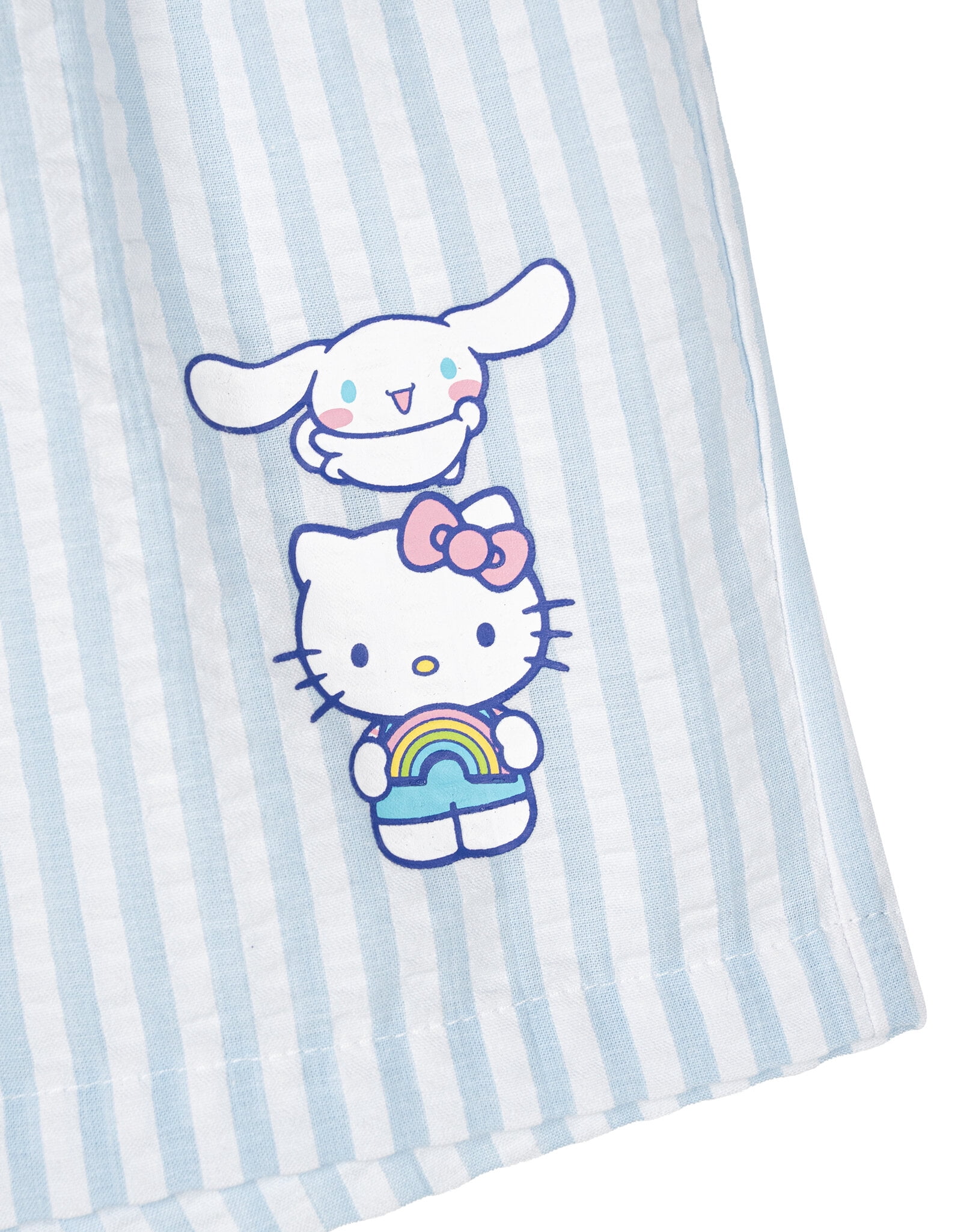 Hello Kitty Cinnamoroll Hello Kitty Seersucker Peplum Tank Top and Shorts Outfit Set Toddler to Big Kid