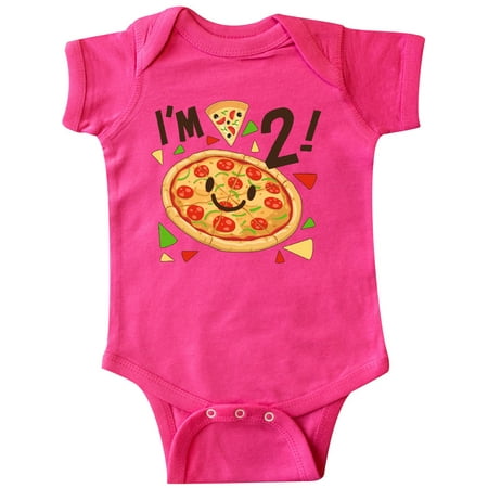 

Inktastic Im Two! pizza birthday party Gift Baby Boy or Baby Girl Bodysuit