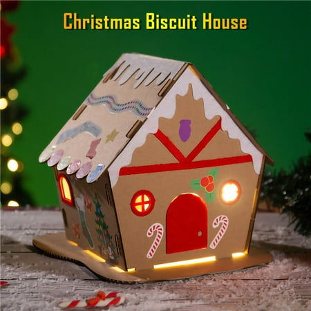 

XEOVHV Christmas Diy Christmas House Gift Puzzle Making Package Promotional Clearance Products