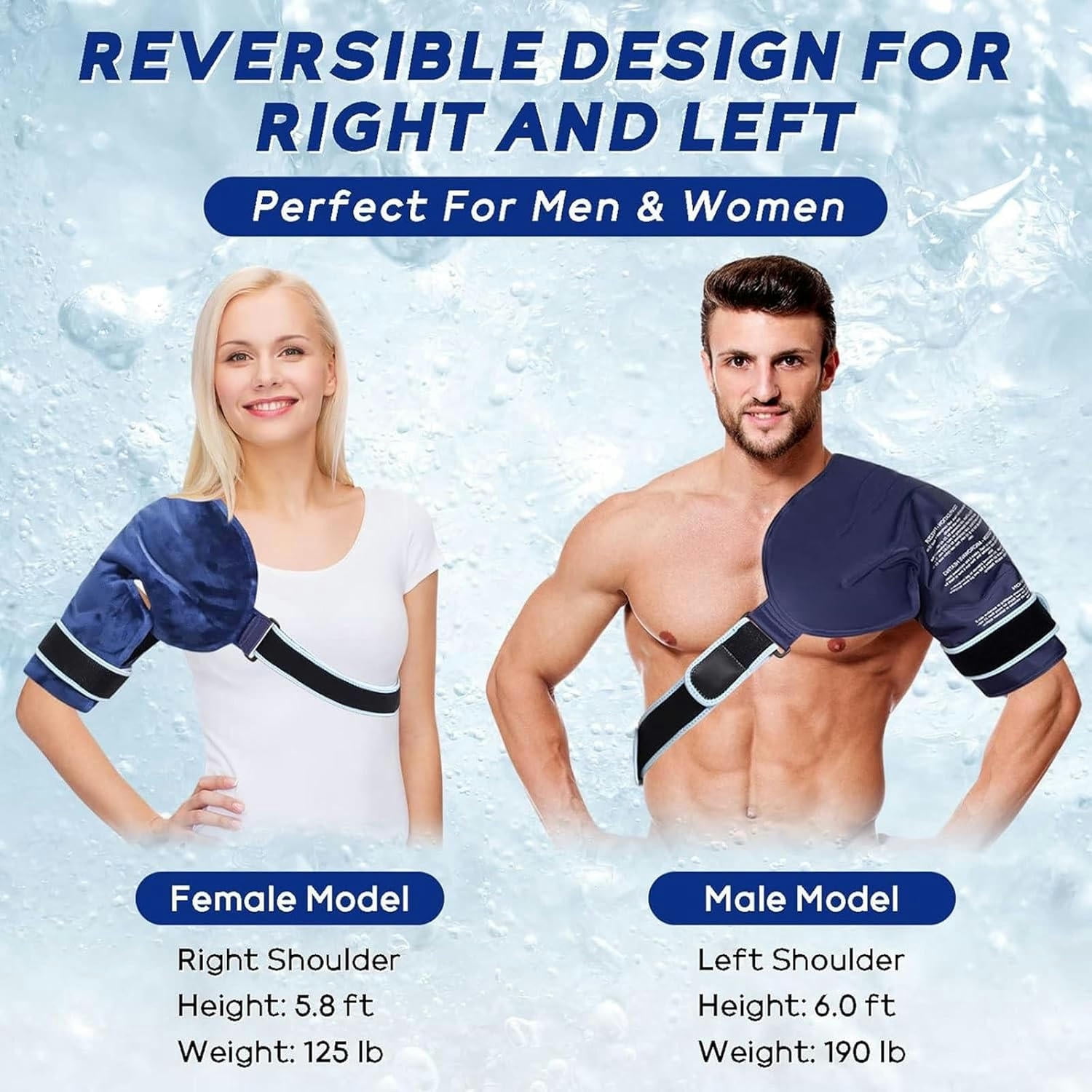 GXCZ Ice Pack Rotator Cuff, Shoulder Ice Pack for Shoulder Rotator Cuff Hot Cold Therapy Shoulder Support Ice Wrap Shoulder Pain Relief Reusable Large Gel Ice Packs for Shoulder Injuries